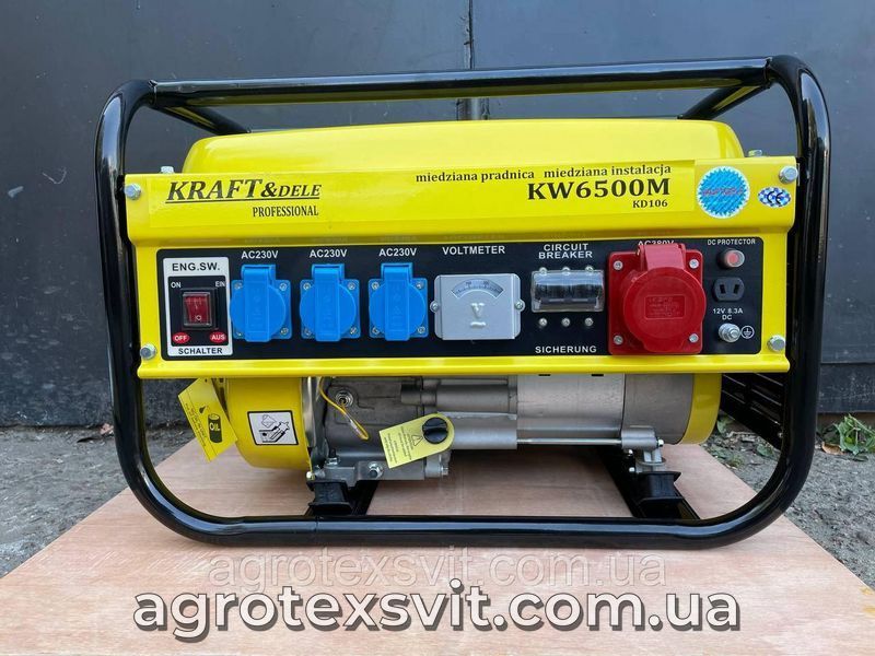 Генератор Kraft&Dele KD106 2.8 kVA 12/230/380V бензиновый, трехфазный 2334645376 фото